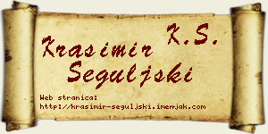 Krasimir Šeguljski vizit kartica